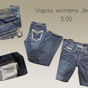Vigoss Women's Boot Cut Jeans in Classic Blue